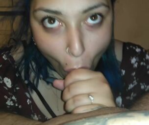 My girlfriend Blue hair enjoy jism in facehole (Sweatsaint)